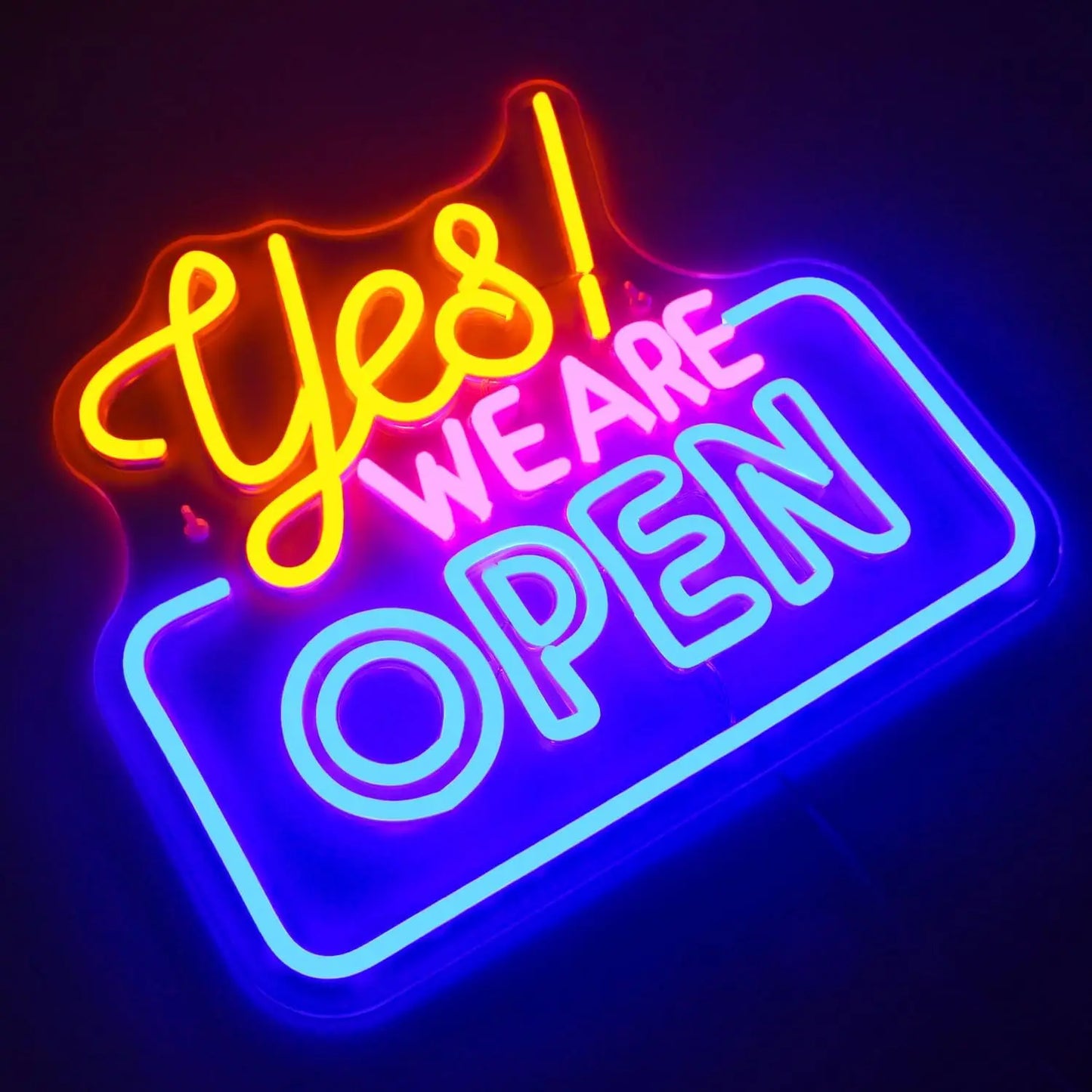 "Yes We Are Open" Neon Sign