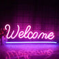 "Welcome" LED Neon Night Light