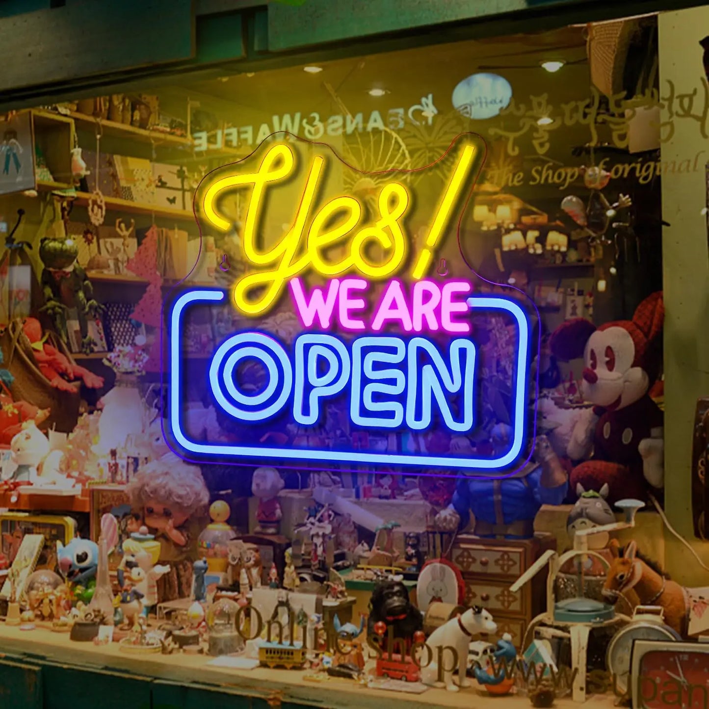 "Yes We Are Open" Neon Sign