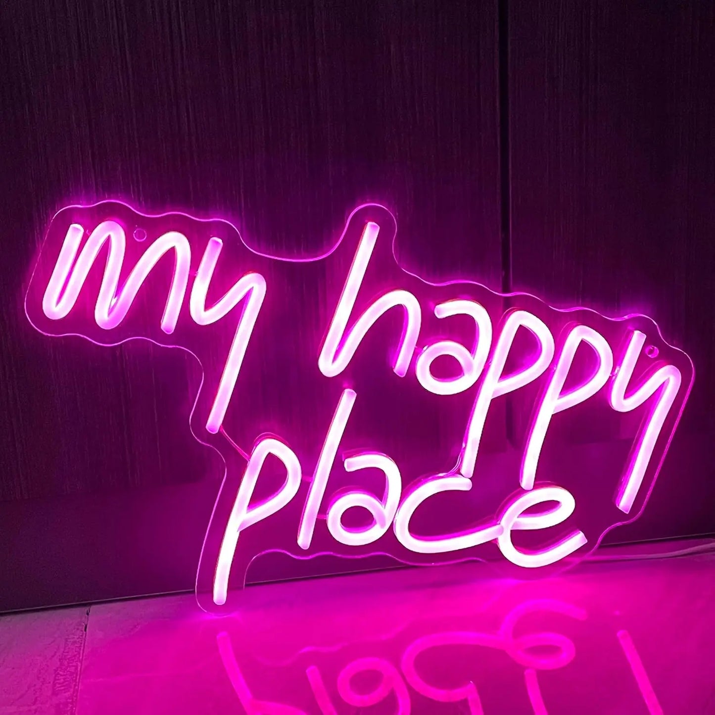 "My Happy Place" Neon Sign – Brighten Your Favorite Spot!