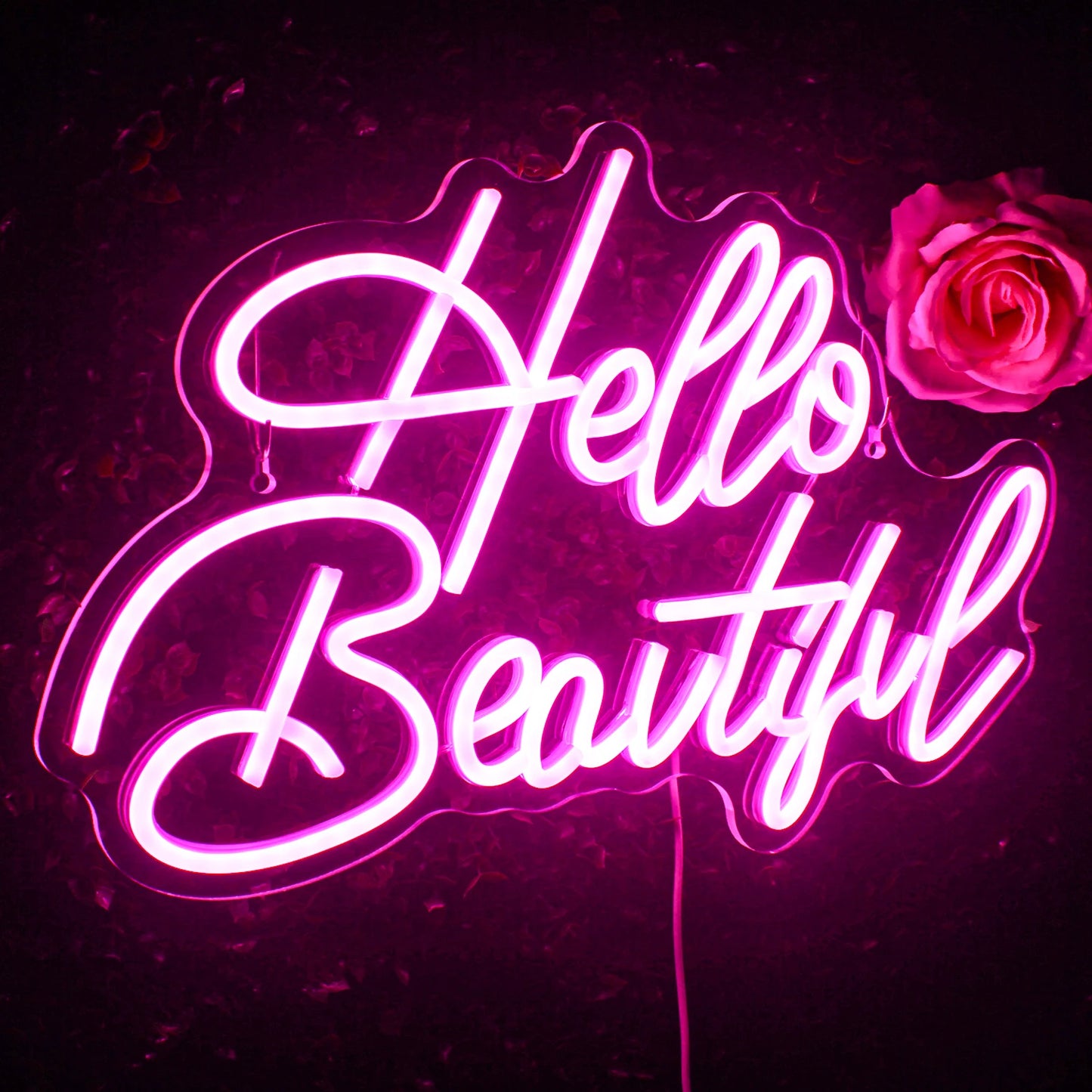 "Hello Beautiful" Neon Sign