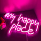 "My Happy Place" Neon Sign – Brighten Your Favorite Spot!