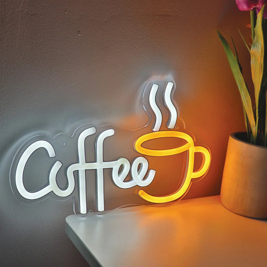 Coffee Cup Neon Sign – Brew Up Some Brightness!