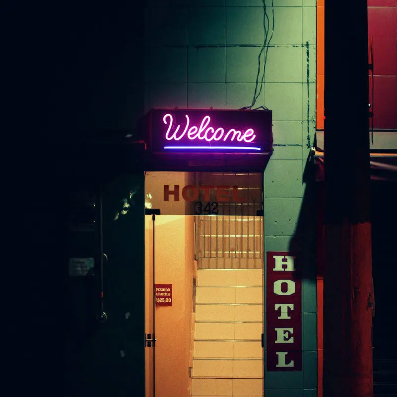 "Welcome" LED Neon Night Light