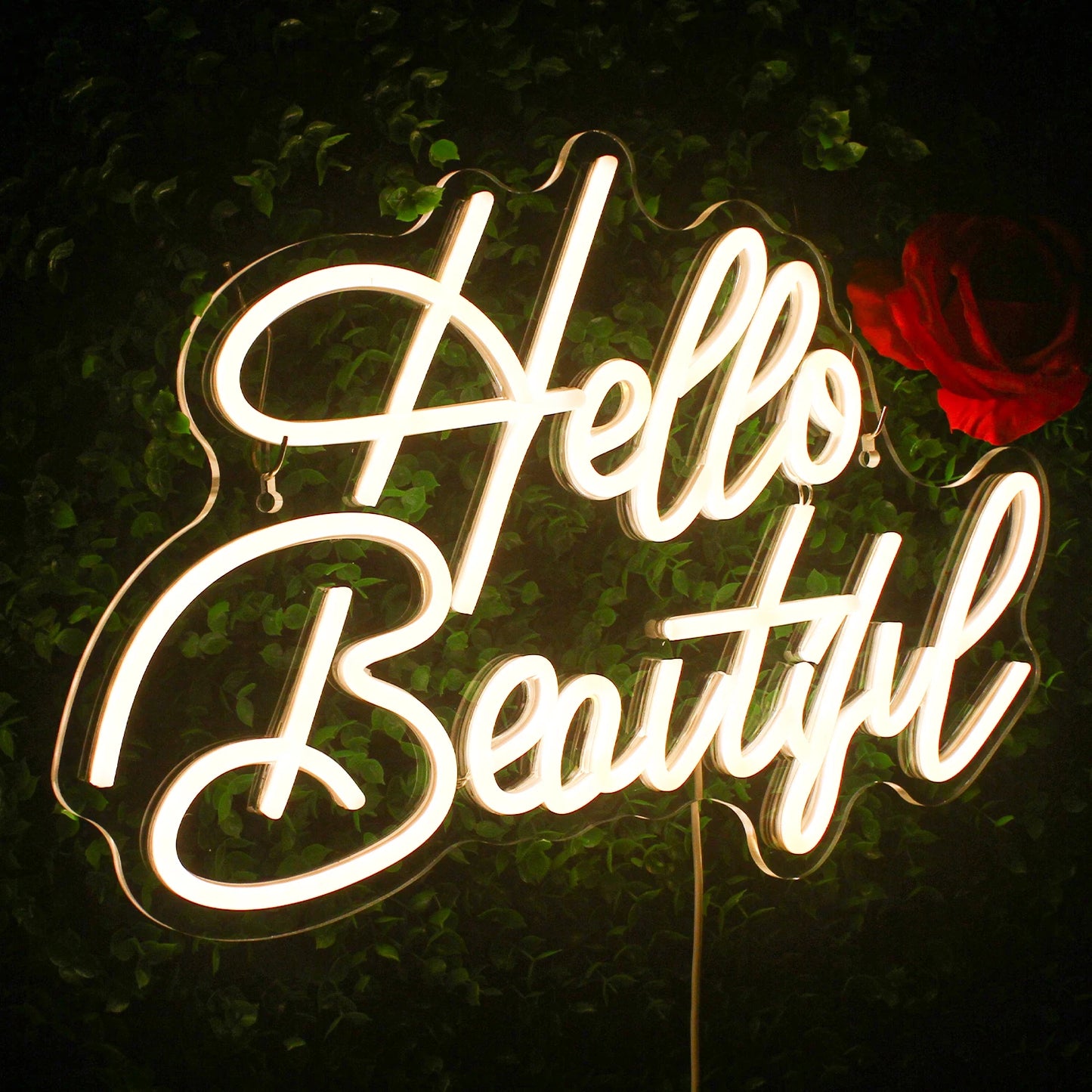 "Hello Beautiful" Neon Sign