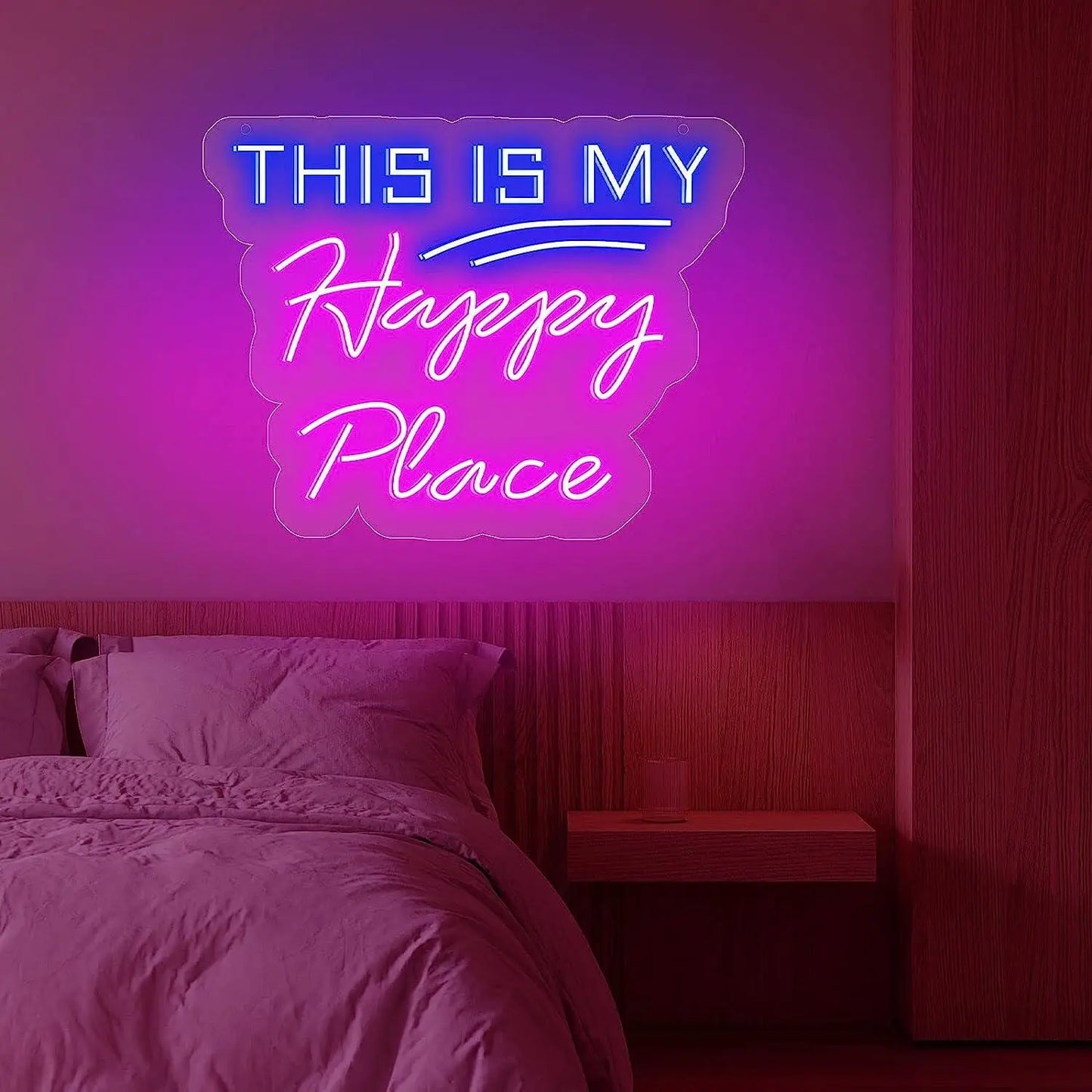 "This Is My Happy Place" Neon Light