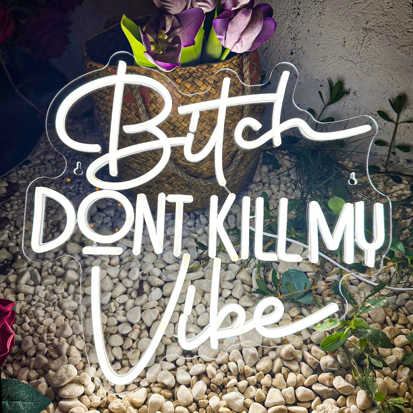 "Bitch Don't Kill My Vibe" Neon Sign